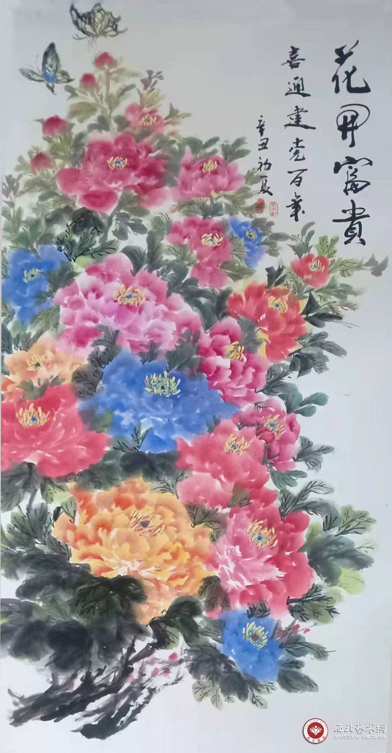 童小红牡丹作品